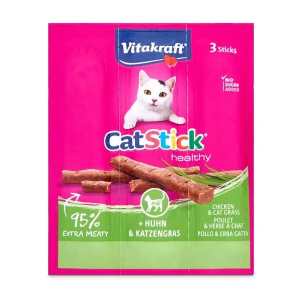 Snack para gato de pollo con hierba 3 unidades Vitakraft bolsa 18 g - 0.02 kg - Imagen del producto en Findit