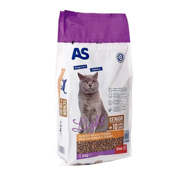 Alimento para gatos senior As Dia bolsa 1.5 Kg - 1 ud - Imagen del producto en Findit