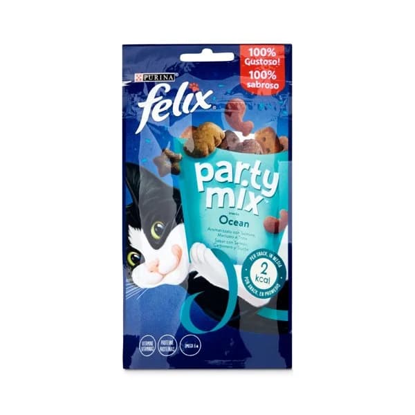 Snack para gatos party mix ocean Felix bolsa 60 g - 0.06 kg - Imagen del producto en Findit