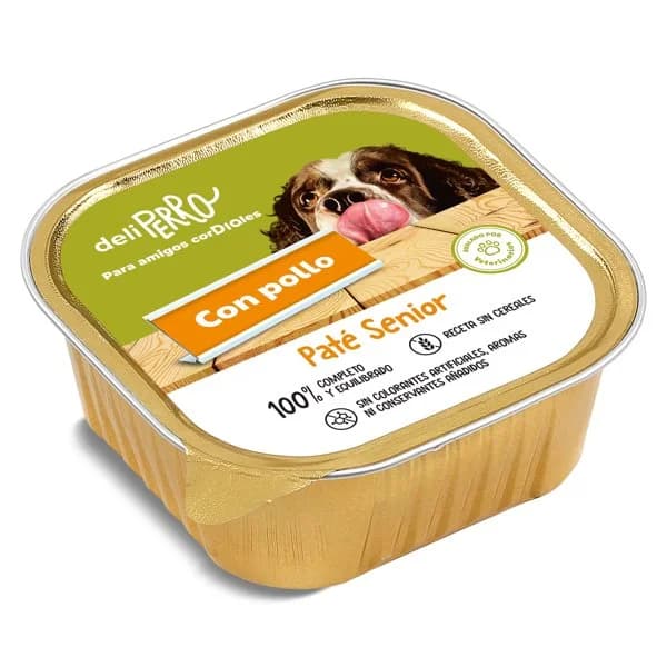 Paté para perros senior con pollo Deliperro de Dia tarrina 300 g - 0.3 kg - Imagen del producto en Findit