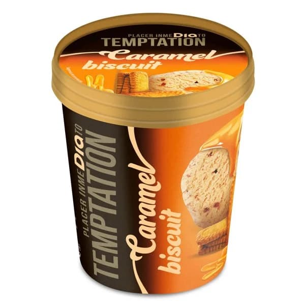 Helado caramel biscuit Temptation de Dia tarrina 350 g - 0.35 ud - Imagen del producto en Findit