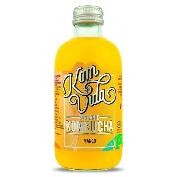 Bebida de kombucha con mango Komvida botella 250 ml - 1 ud - Imagen del producto en Findit