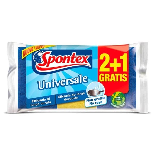 Estropajo universal no raya Spontex bolsa 3 unidades - 3 ud - Imagen del producto en Findit