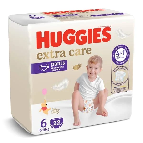Pañales pants extra care 15-25 kgs talla 6 Huggies bolsa 22 unidades - 21.94 ud - Imagen del producto en Findit