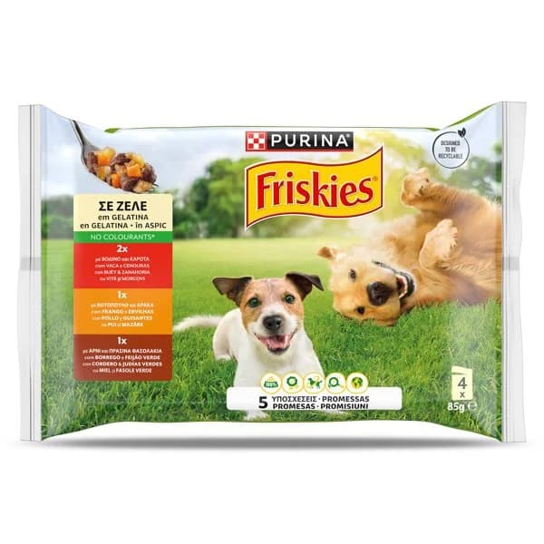 Alimento para perros completo mix Friskies bolsa 4 x 85 g - 0.34 kg - Imagen del producto en Findit