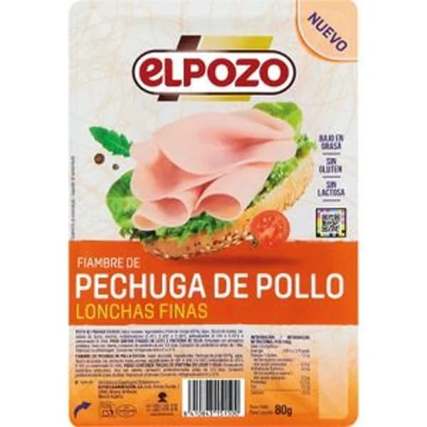 Fiambre Pechuga Pollo Finas Lonchas B/G - 0.08 kg - Imagen del producto en Findit