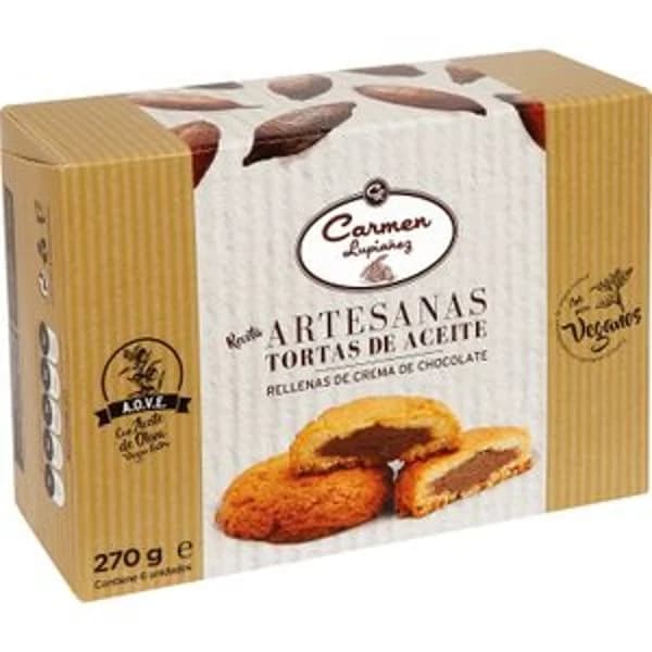 Tortas de Aceite Rellena Crema Chocolate - 0.27 kg - Imagen del producto en Findit