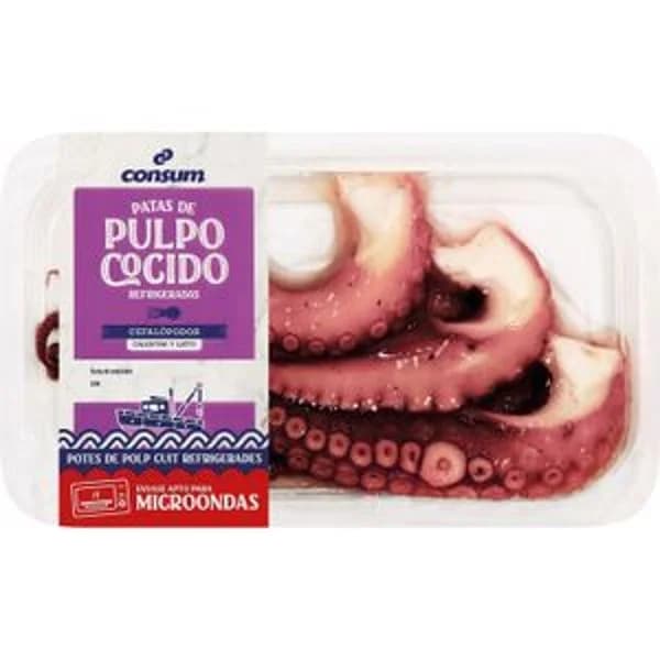 Pulpo  Cocido - 0.25 kg - Imagen del producto en Findit