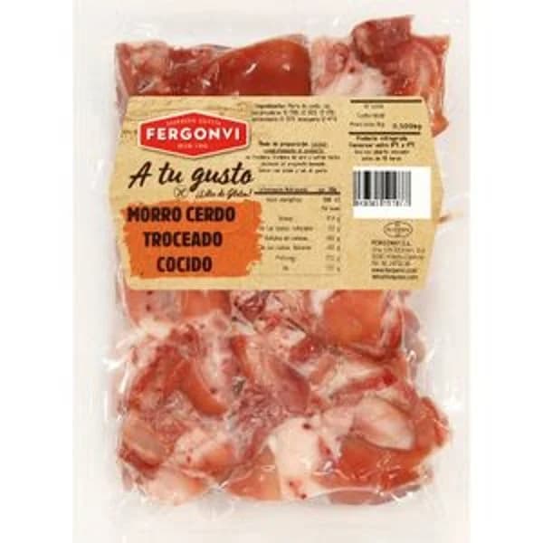Morro de Cerdo Cocido y Troceado - 0.5 kg - Imagen del producto en Findit