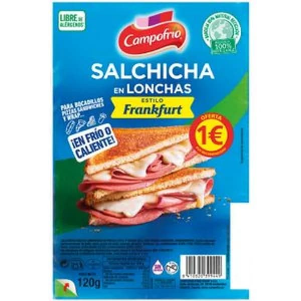 Salchicha en Lonchas Estilo Frankfurt - 0.12 kg - Imagen del producto en Findit
