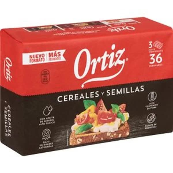 Pan Tostado 8 Cereales y Semillas, 36 Unidades - 0.32 kg - Imagen del producto en Findit
