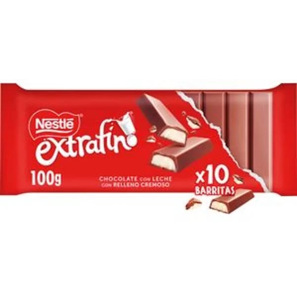 Chocolate Extrafino Relleno de Leche - 0.1 kg - Imagen del producto en Findit