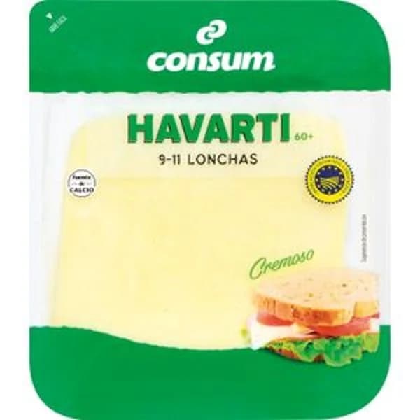 Queso Havarti Lonchas IGP - 0.3 kg - Imagen del producto en Findit