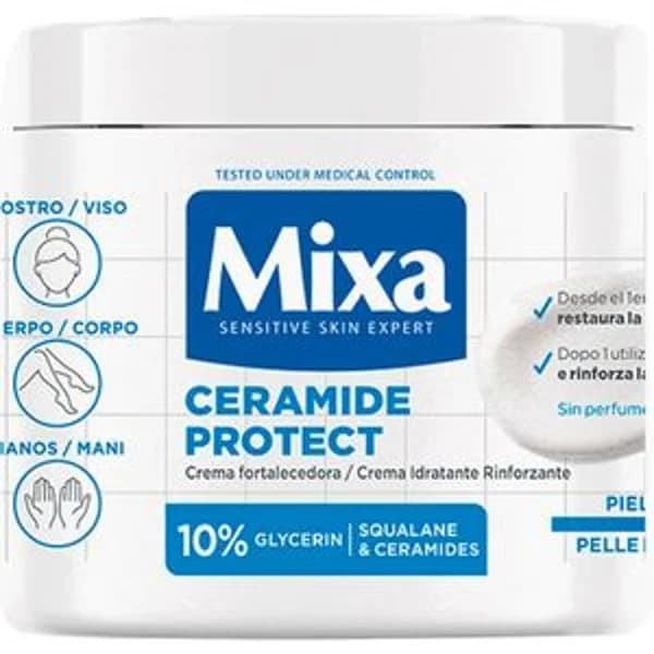 Crema fortalecedora ceramide protect para piel muy seca Mixa Sensitive Skin Expert 400 ml. - 0.4 l - Imagen del producto en Findit