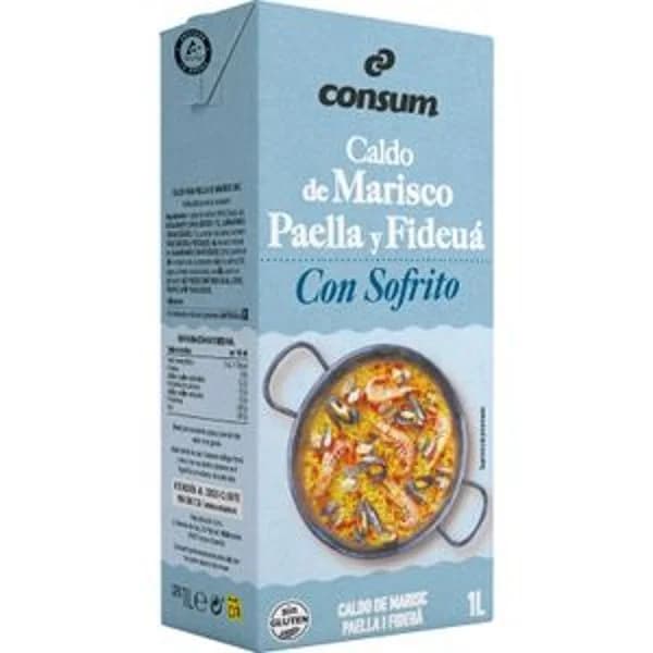 Caldo de Marisco Paella y Fideuá con Sofrito - 1 l - Imagen del producto en Findit