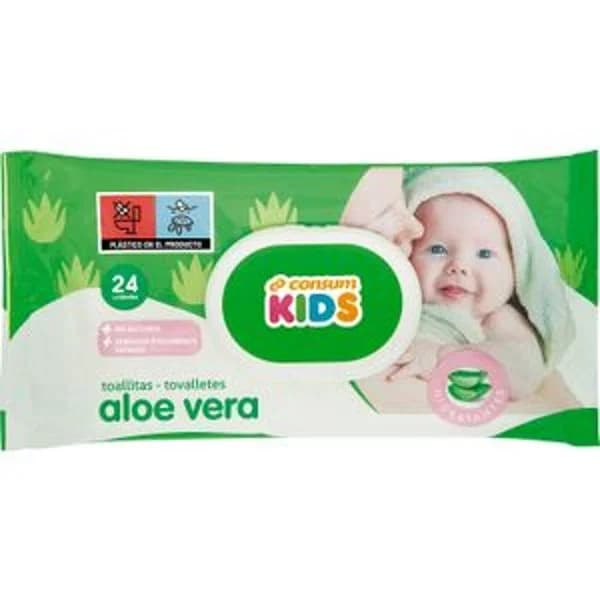 Toallitas Infantiles Aloe - 25 ud - Imagen del producto en Findit