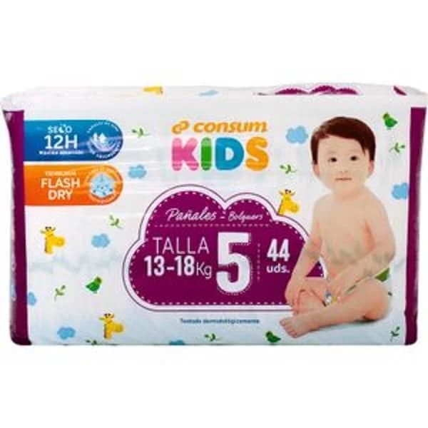 Pañales Bebe Talla 5 13 - 18 Kg - 44.25 ud - Imagen del producto en Findit