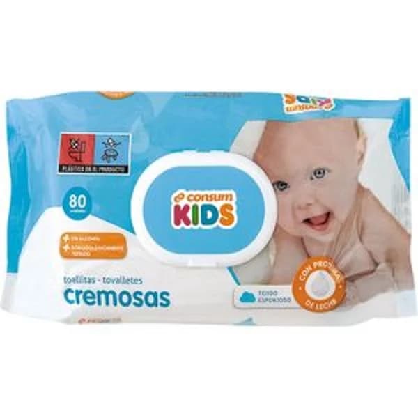 Toallitas Infantiles Cremosas - 77.5 ud - Imagen del producto en Findit