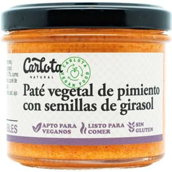 Paté Vegetal Pimiento Rojo con Semillas Girasol - 0.11 kg - Imagen del producto en Findit