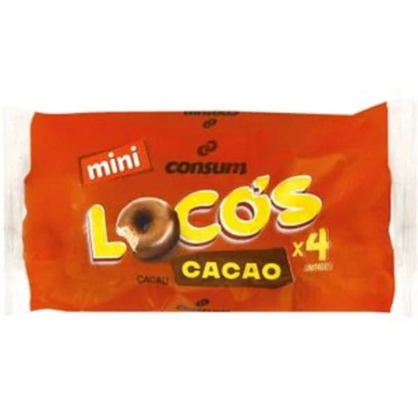 Mini Loco's Cacao 4 Unidades - 0.08 kg - Imagen del producto en Findit