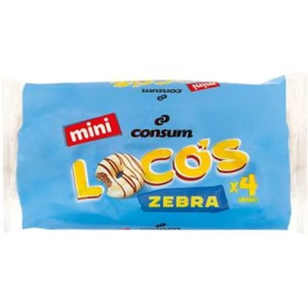 Mini Loco's Zebra 4 Unidades - 0.08 kg - Imagen del producto en Findit