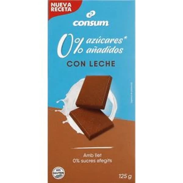 Chocolate con Leche sin Azúcar - 0.12 kg - Imagen del producto en Findit