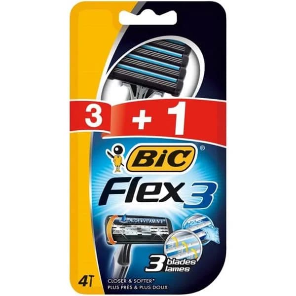 Maquina Afeitar Desechable Flex 3 Hojas - 4 ud - Imagen del producto en Findit