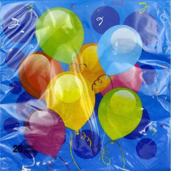 Servilletas Globos 33X33 2 Capas - 1 ud - Imagen del producto en Findit