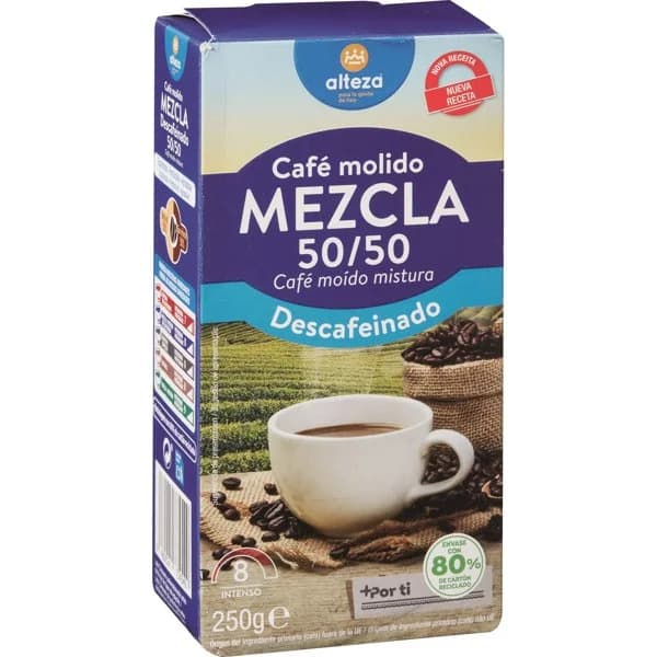 Cafe Molido Descafeinado Mezcla - 0.25 kg - Imagen del producto en Findit