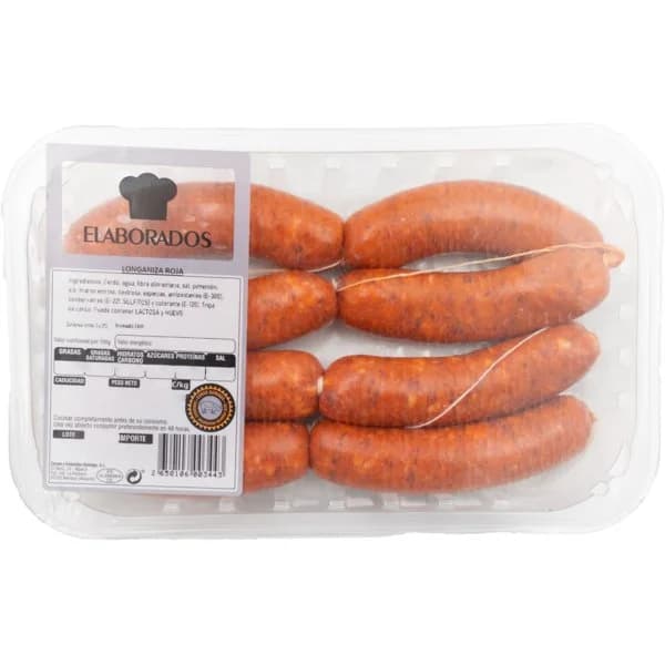 Longaniza Roja Fresca Casera - 0.4 kg - Imagen del producto en Findit