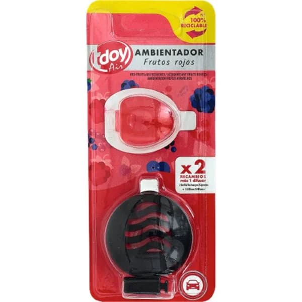 Ambientador Coche + 2 Recambios Frutos Rojos - 1 ud - Imagen del producto en Findit