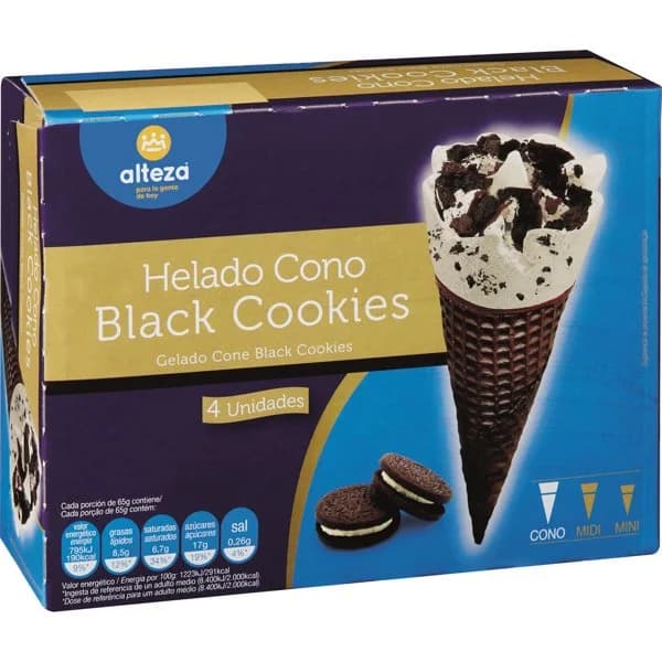 Helado Cono Black Cookies - 0.48 ud - Imagen del producto en Findit