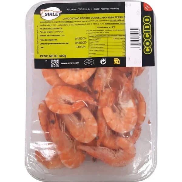 Langostino Cocido 24/30 - 0.6 kg - Imagen del producto en Findit