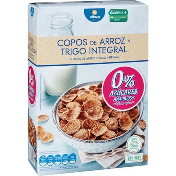 Copos Arroz Trigo Integral 0% Azúcar - 0.5 kg - Imagen del producto en Findit