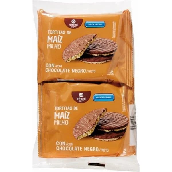 Tortitas de Maiz Con Chocolate Negro - 0.1 kg - Imagen del producto en Findit
