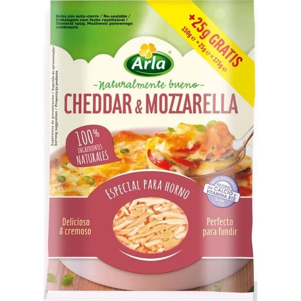 Queso Rallado Cheddar-Mozzarel - 0.14 kg - Imagen del producto en Findit