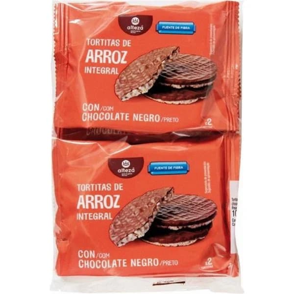 Tortitas Arroz Integral Con Chocolate Negro - 0.1 kg - Imagen del producto en Findit