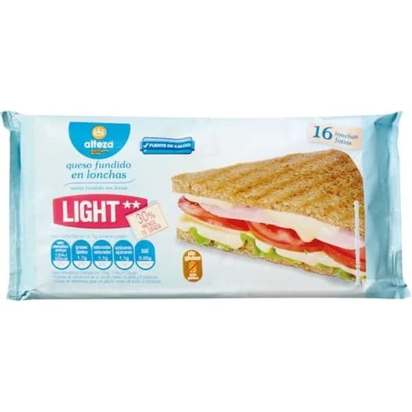 Queso Fundido Light Lonchas - 0.3 kg - Imagen del producto en Findit