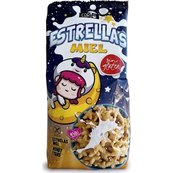 Cereales Estrellas Maíz Miel Sin Gluten - 0.45 ud - Imagen del producto en Findit