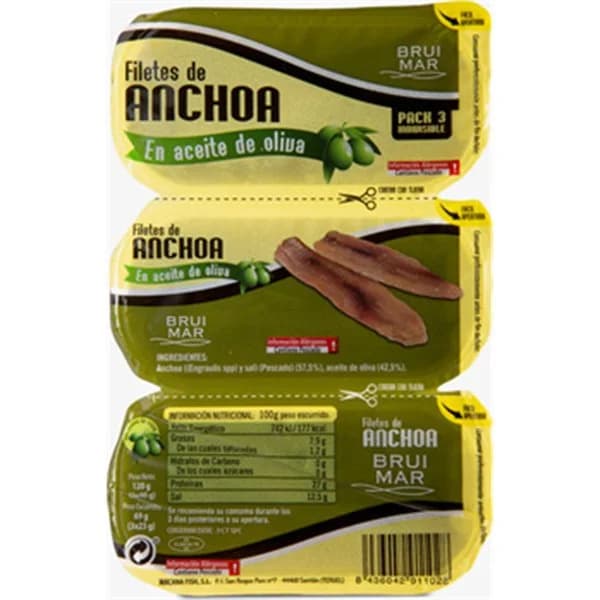 Anchoas Aceite de Oliva P-3 - 0.07 kg - Imagen del producto en Findit