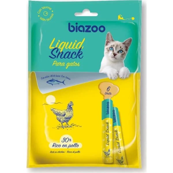 Snack Liquido Gatos Pollo Con Atun 6U - 0.09 kg - Imagen del producto en Findit