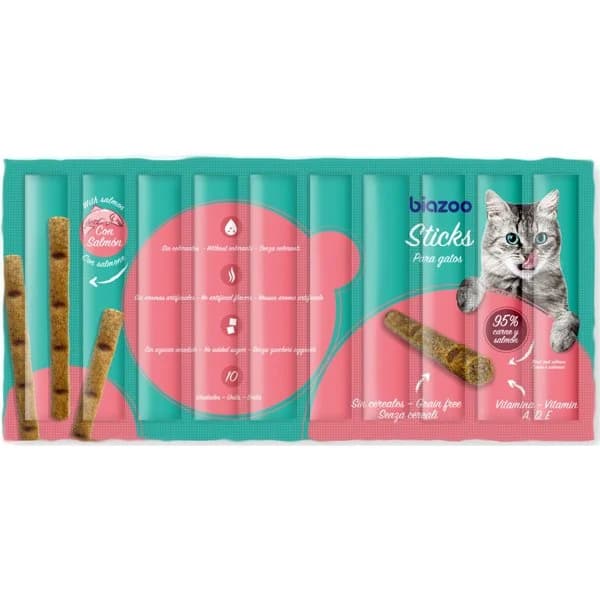 Snack  Gato Sticks Salmon 10U - 0.05 kg - Imagen del producto en Findit