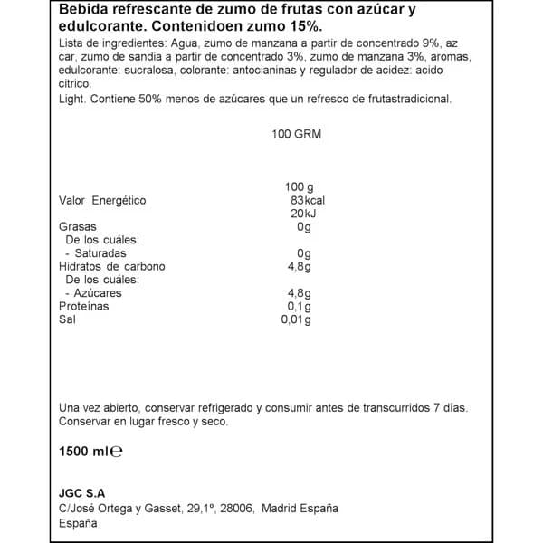 Refresco Sandía 1,5L - 1.3 l - Imagen del producto en Findit