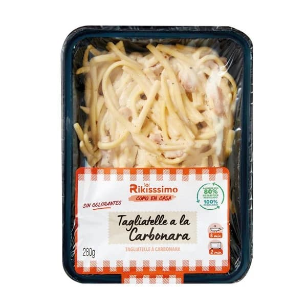 Pasta Tagliatelle Carbonara Refrigerado 280G - 0.28 kg - Imagen del producto en Findit
