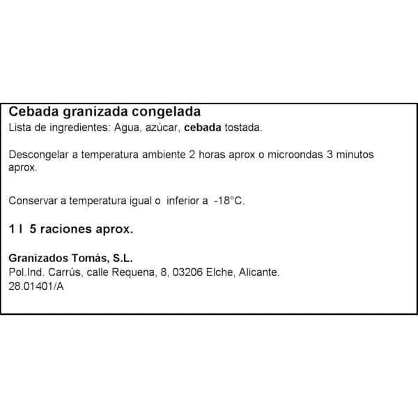 Granizado de Cebada 1L - 0.91 l - Imagen del producto en Findit