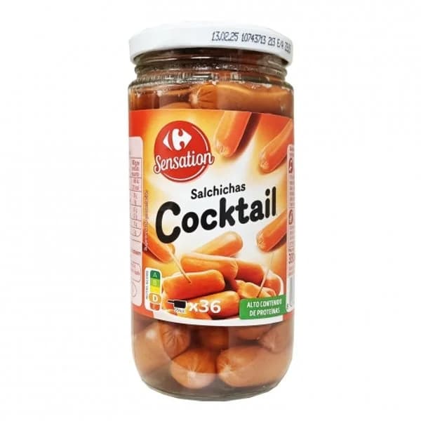Salchichas Cocktail ahumadas Sensation Carrefour 250 g. - 0.25 kg - Imagen del producto en Findit