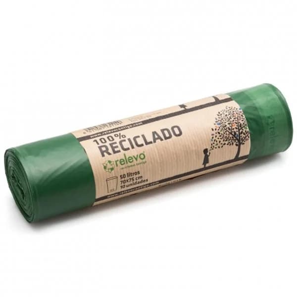 Bolsa de Basura RELEVO 50 l 10 ud - Verde - 1 ud - Imagen del producto en Findit