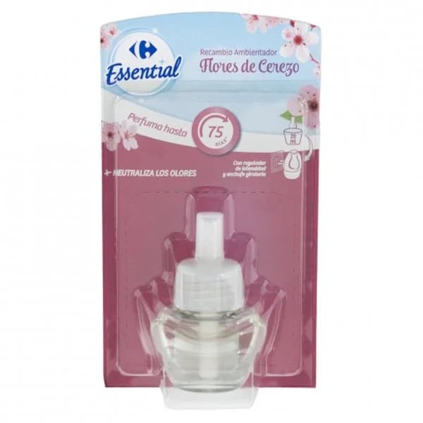 Ambientador eléctrico flores de cerezo Essential recambio Carrefour 1 ud. - 0.02 l - Imagen del producto en Findit