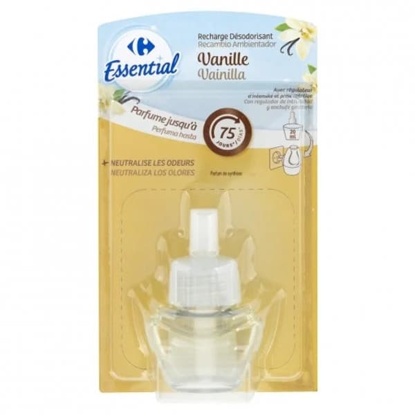 Ambientador eléctrico vainilla Essential recambio Carrefour 1 ud. - 0.02 l - Imagen del producto en Findit