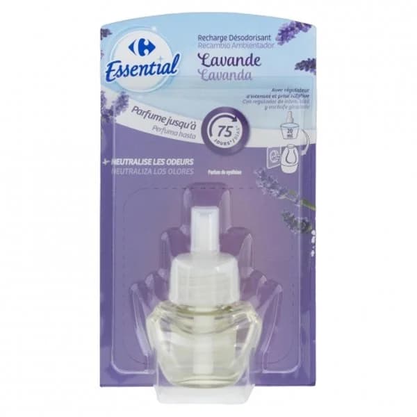 Ambientador eléctrico lavanda Essential recambio Carrefour 1 ud. - 0.02 l - Imagen del producto en Findit